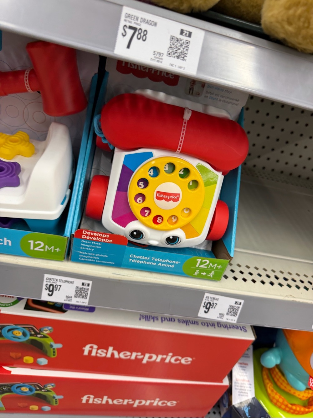Fisher-Price Red & Multicolor Chatter Telephone Toy- NOT IN BOX